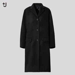 UNIQLO Jil Sander +J Cashmere Blend Chester Coat in Black Size Medium M